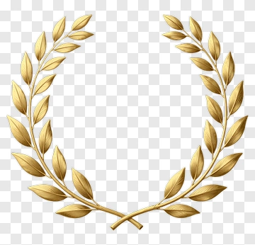 Golden Laurel Wreath PNG
