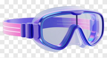 Colorful Swimming Goggles PNG