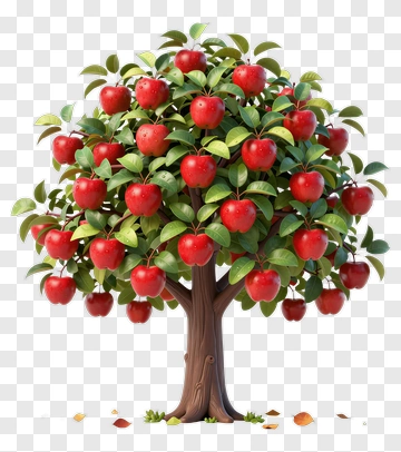 Colorful Apple Tree PNG
