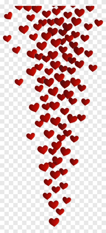 Falling Red Hearts PNG