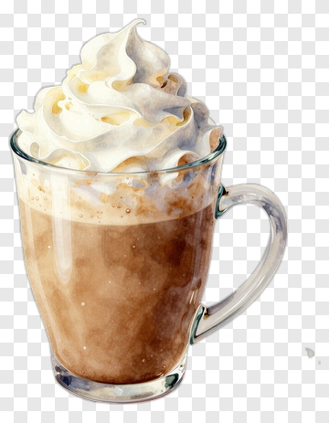 Coffee Drink With Whipped Cream PNG