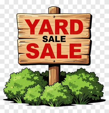 Yard Sale Sign PNG