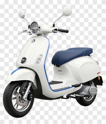 White Scooter With Blue Seat PNG