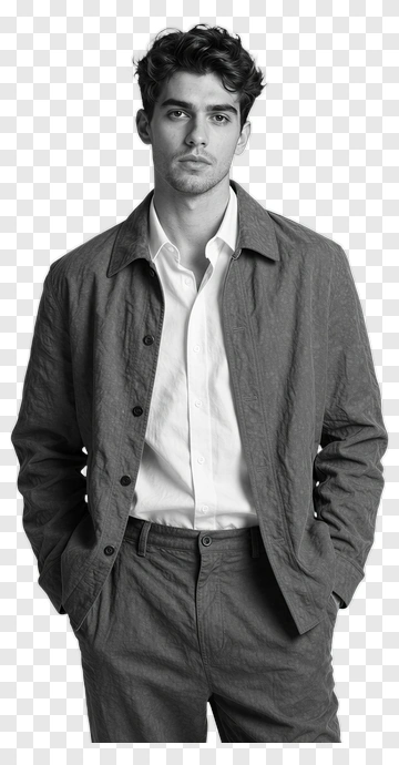 Young Man In Casual Outfit PNG