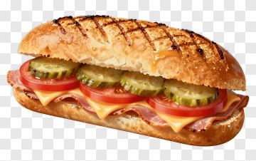 Delicious Sandwich With Pickles And Cheese PNG