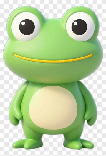 Cartoon Frog Character PNG