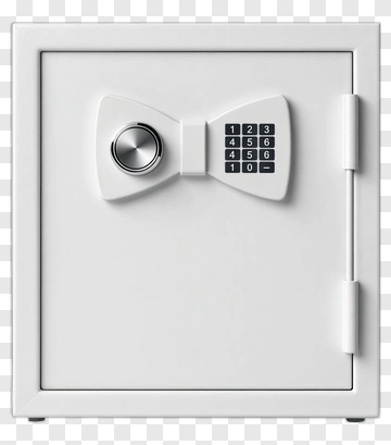 White Safe With Digital Lock PNG