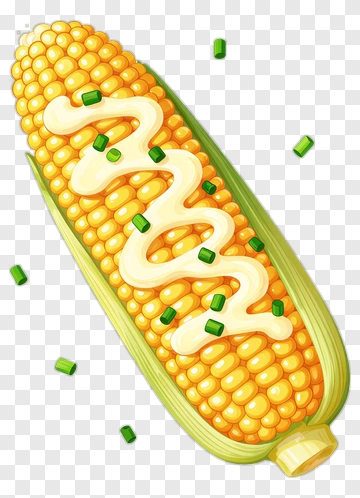 Corn On The Cob With Butter And Chives PNG