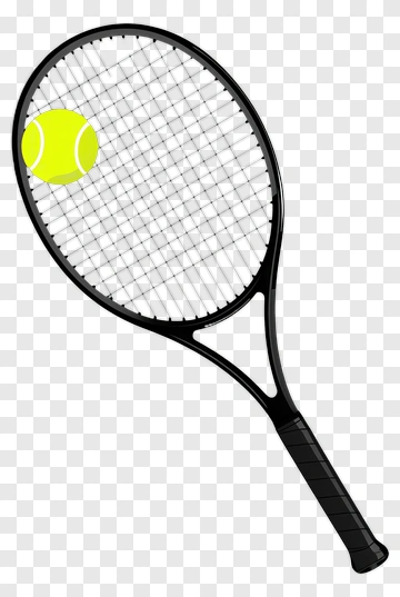 Tennis Racket With Yellow Ball PNG