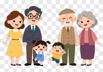 Happy Family Together PNG