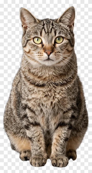 Tabby Cat Sitting PNG