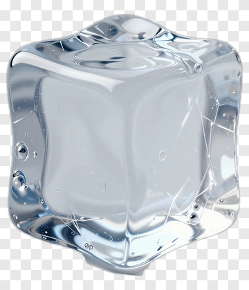 Ice Cube With Water Droplets PNG