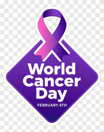 World Cancer Day Ribbon Badge PNG