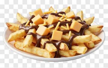 Cheesy Fries With Chocolate Sauce PNG