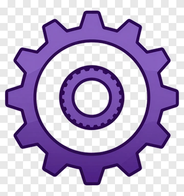 Purple Gear Icon PNG