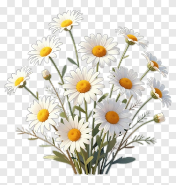 Flower Bouquet Of Daisies PNG