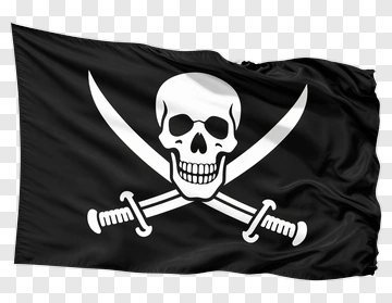 Pirate Flag With Skull And Crossbones PNG
