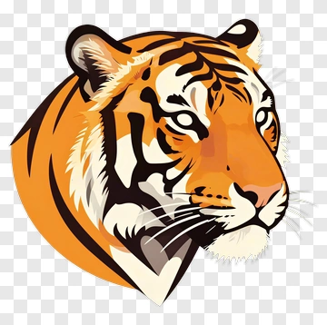 Illustration Of A Tiger Head PNG