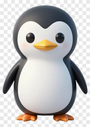 3D Cartoon Penguin PNG