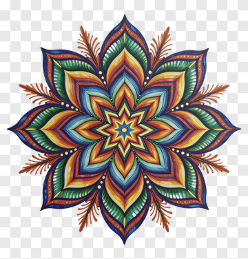 Colorful Mandala Design PNG