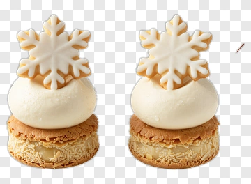 Snowflake Topped Dessert PNG