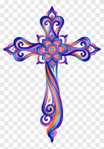 Colorful Decorative Cross PNG