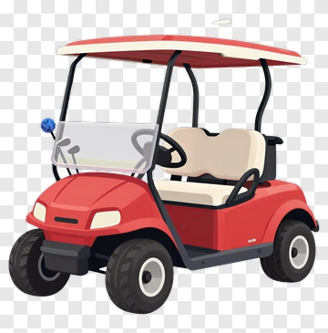 Red Golf Cart PNG