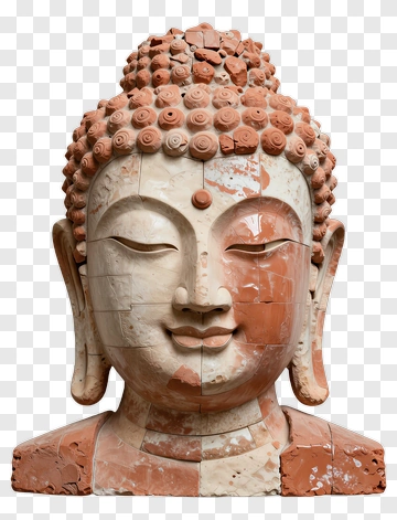 Buddha Head Sculpture PNG