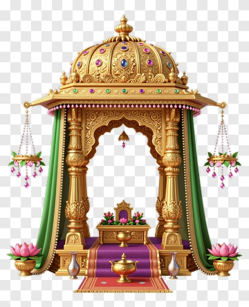 Decorative Indian Wedding Mandap PNG