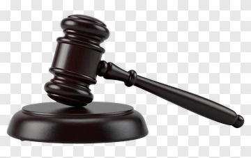 Wooden Gavel On A Base PNG