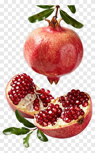 Fresh Pomegranate With Opened Fruit PNG