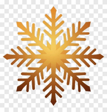 Golden Snowflake PNG
