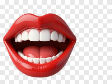 Red Mouth With White Teeth PNG