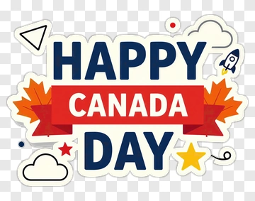 Happy Canada Day Celebration Graphic PNG