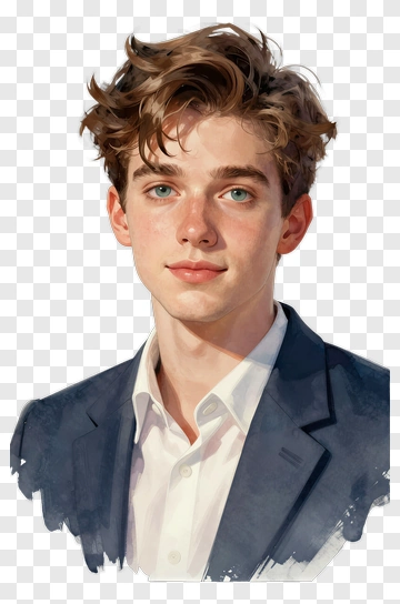 Young Man In A Suit PNG