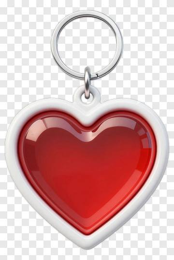 Red Heart Keychain PNG