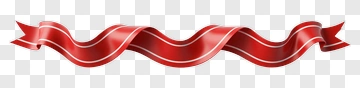 Red Ribbon With White Trim PNG