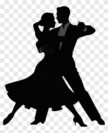 Dancing Couple In Silhouette PNG