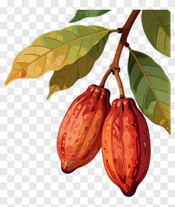 Cocoa Pods On A Branch PNG