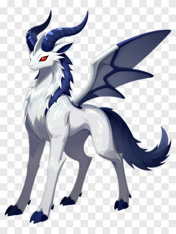 Mythical Creature With Wings And Horns PNG