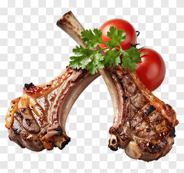 Grilled Lamb Chops With Tomatoes And Herbs PNG