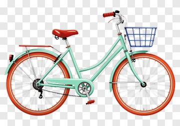 Bicycle With Basket PNG