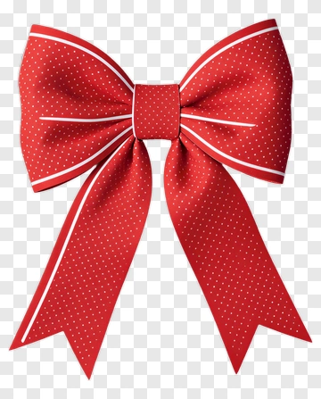 Red Polka Dot Bow PNG
