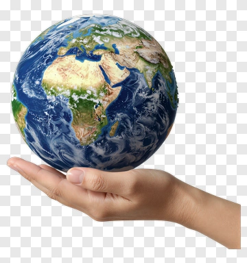 Hand Holding A Globe PNG