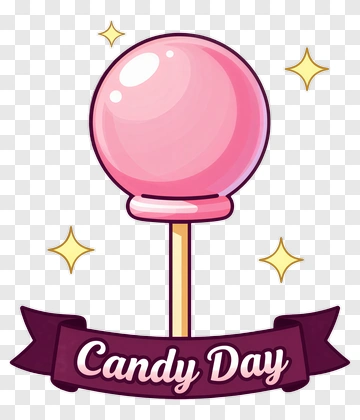 Pink Lollipop For Candy Day PNG