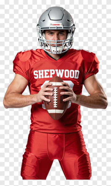 Football Player Holding A Football PNG