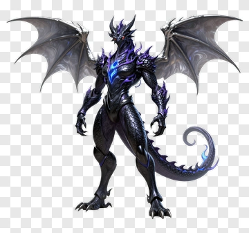 3D Dragon Character With Wings PNG