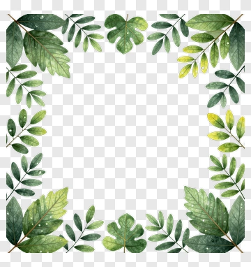 Colorful Leaf Frame PNG