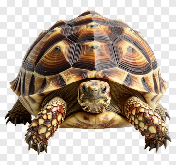 Tortoise With Detailed Shell Pattern PNG