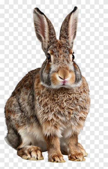 Brown Rabbit Sitting PNG